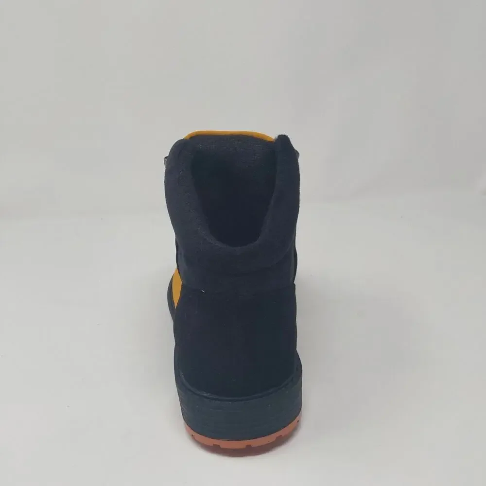 Mens Yellow Black Hiking Boots Lace Up Outdoor Work Boots Size 8.5 US/ 42 EU